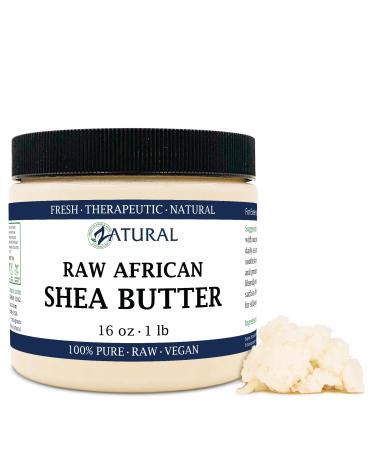 Zatural Raw Organically Grown Shea Butter-100% Pure Virgin Unrefined Raw Ivory Shea Butter from (16 Ounce) 16 Ounce (Pack of 1)