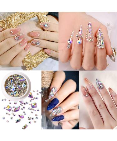 JERCLITY 8 Boxes Nail Rhinestones for Nails - Multi-Colored Gems for DIY Crafts & Jewelry - Buy Online on SooperMarket.com