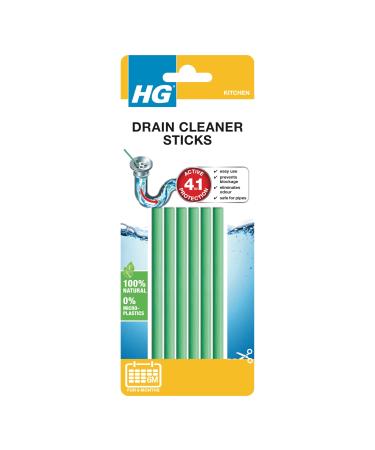 HG Drain Unblocker Drain Sticks Powerful Cleaner Sink Unblocker pack of 6