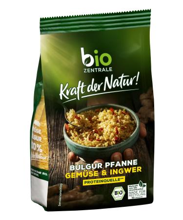 Bizentrale Bulgur pan vegetables & ginger |200 g |Perfect for a quick meal on the goVegan protein source |Simply prepared Bulgur pan 200g