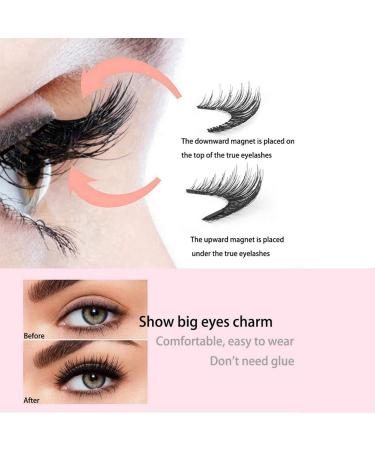 Magnetic Eyelashes Natural Look Reusable Magnetic Eyelashes Kit with Applicator Magnetic Eyelashes without Eyeliner Magnetic Lashes Natural Magnetic Eyelashes 3D Magnetic Eyelashes No Glue Needed - Buy Online on SooperMarket.com