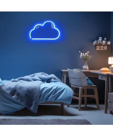 Xiyunte LED Neon Cloud Sign | Battery/USB Operated Wall Decoration | Blue Neon Light for Home & Office - Buy Online on SooperMarket.com