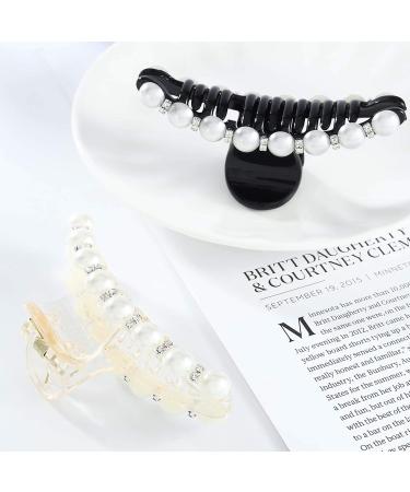 Runmi Pearl & Crystal Hair Clips - Stylish Accessories for Women & Girls (2 Pack) - Buy Online on SooperMarket.com