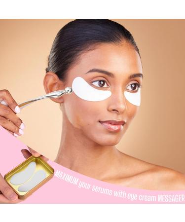 CCbeauty Reusable Under Eye Patches & Eye Cream Applicator Set | 100% Silicone Gel Pads for Hydration Fine Lines & Dark Circles | Storage Tin Included - Buy Online on SooperMarket.com