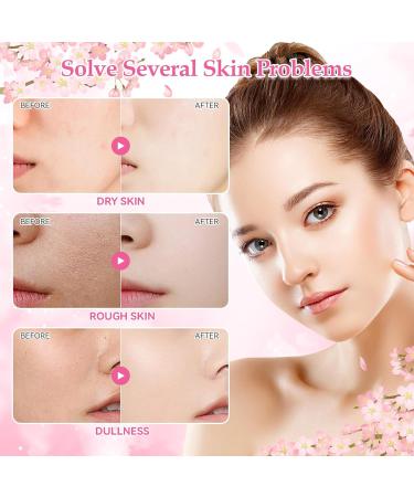 Cherry Blossom Skin Care Set for Teen Girls | 5-Piece Kit with Cleanser Toner Serum Eye & Facial Cream - Perfect Gift for Women - Buy Online on SooperMarket.com