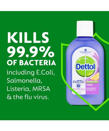 Dettol Disinfectant Liquid Lavender and Orange 500ml - Kills 99.9% of Germs - Buy Online on SooperMarket.com