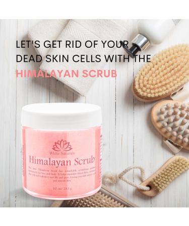 Himalayan Salt Body Scrub Exfoliator for Soft Skin - White Naturals 12 oz - Buy Online on SooperMarket.com