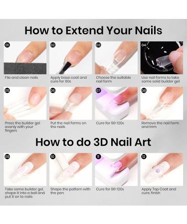 MIZHSE 30g Solid Builder Gel For Nails and 15g Rhinestone Glue for Nails Clear Nail Builder Gel Hard Gel for Nails 3D Nail Sculpting Gel Non-Sticky Hand UV LED Nail Charm Glue Nail Art for Salon Home 30g Builder Gel+15g Rhinestone Glue - Buy Online on SooperMarket.com
