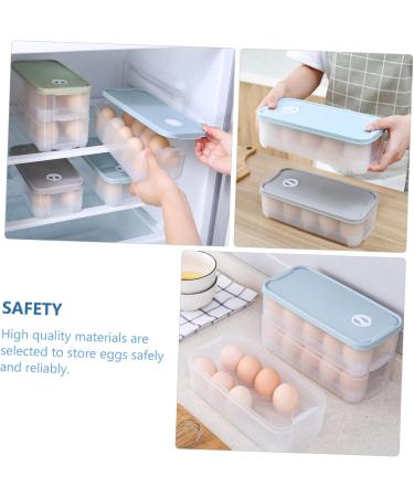 RORPOIR 1pc Box Egg Storage Box Storage Bins Refrigerator Eggs Storage Trays Egg Tray Blush Grid re-usable Blue 24x11.5cm - Buy Online on SooperMarket.com
