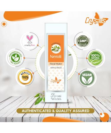 Crysalis Neroli Floral Water 100ml | Pure Citrus Aurantium - Shop Internationally - Buy Online on SooperMarket.com