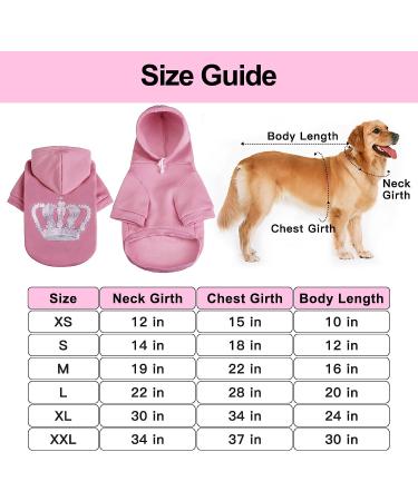EXPAWLORER Princess Dog Hoodie with Leash Hole - Pink Winter Coat for Girl Dogs - Buy Online on SooperMarket.com