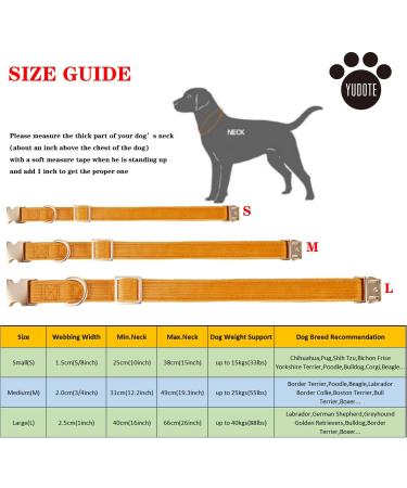 YUDOTE Ultra-Soft Natural Cotton Dog Collar for Large Dogs with Sensitive Skin - Orange L (1 Pack) - Buy Online on SooperMarket.com