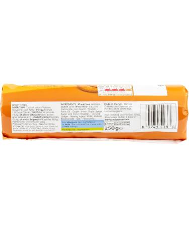 M&S Ginger Snaps Biscuits with Light Brown Sugar for a Caramelised Flavour - 750g (3 x 250g) - Buy Online on SooperMarket.com