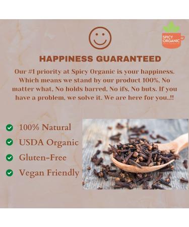Organic Cloves Whole - 100% Pure USDA Organic - Non-GMO - Keto Friendly - Non-Irradiated - 4 oz - Buy Online on SooperMarket.com