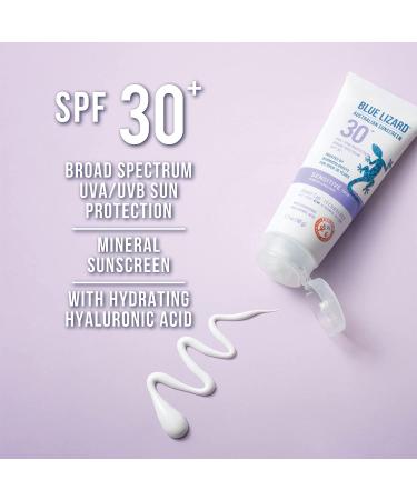 Blue Lizard Sensitive Face Mineral Sunscreen SPF 30+ with Hyaluronic Acid - Fragrance Free - 1.7 oz - Buy Online on SooperMarket.com