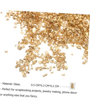 HAPINARY 1 Glass Chip Glass Charms Filling Manicure Charms DIY Glass Fillers Nail Art Charms Nail Art Stone DIY Fillers Manicure DIY Accessories Glass Epoxy Fillers DIY Charm Fillers 0.5X0.3cm Golden - Buy Online on SooperMarket.com