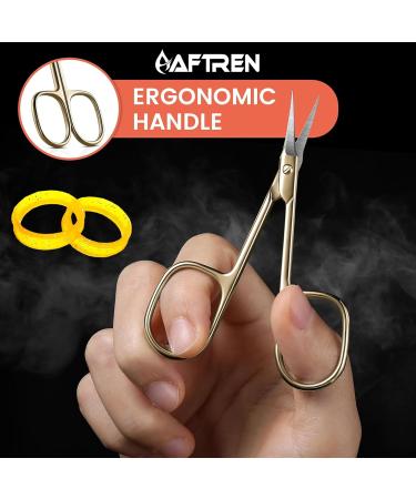Cuticle Scissors Precision Manicure Beauty Nail Scissors for Small Children Cuticle Nipper Professional Stainless Steel Scissors for Men Women 3.7 Inch Gold - Buy Online on SooperMarket.com