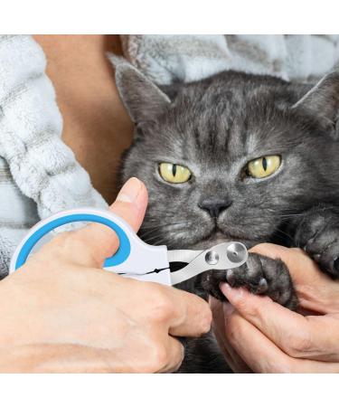 Tinkber 2-Pack Cat Nail Clippers - Stainless Steel Round Pet Nail Shears for Cats Puppies & Small Dogs - Blue & Orange - Buy Online on SooperMarket.com