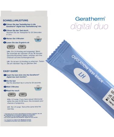 Geratherm Digital Duo Refill Pack - 7x Ovulation Test Sticks (LH 25 mIU/ml) for Accurate Pregnancy Tracking | International Shipping Available - Buy Online on SooperMarket.com