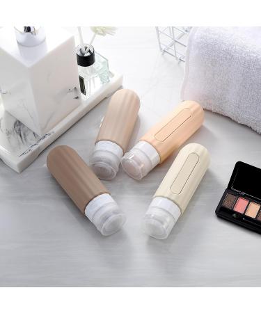 Travel Bottles for Toiletries - TSA Approved Silicone 3oz Leak Proof BPA Free 4 Pack - Perfect Travel Accessories for Shampoo Body Wash Lotion & Soap - Buy Online on SooperMarket.com