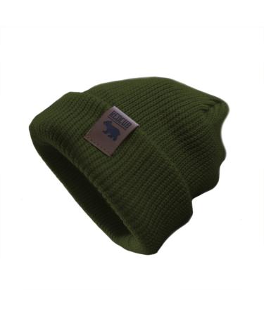 REDCUB Toddler and Baby Beanie | Girls Boys Acrylic Kids Baby Beanies | Knit Winter Hat | 12-36 Months 12-3 Years Forest Green
