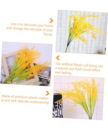 DECHOUS 4pcs 7 Simulated Rice Wheat Flower Natural Wheat Ears Flowers Artificial Wheat Stalks Wheat Decor Tall Wheat Ears Dried Flowers Fall Flower Bouquet Plastic Dining Table - Buy Online on SooperMarket.com