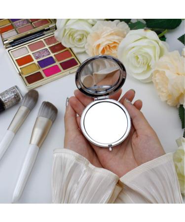 COFOZA Rose Gold Stainless Steel Compact Pocket Makeup Mirror - Inspirational Gift with Gift Box - Buy Online on SooperMarket.com