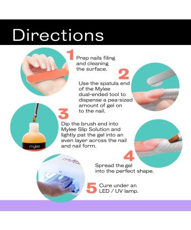 Mylee Dual-Ended Polymer Gel Tool for UV/LED Nail Art - Brush & Picker for Nail Tips & Extensions - Buy Online on SooperMarket.com