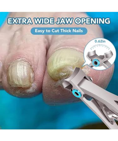 DR. MODE Extra Large Nail Clippers for Men with Thick Nails - Wide Jaw Opening and Easy Grip Design for Seniors - Includes Nail File and Cuticle Trimmer - Buy Online on SooperMarket.com