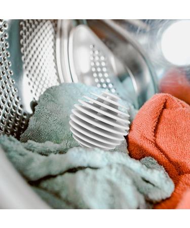 Laundry Balls For Dryer - Hair Remover For Laundry - Spherical Vane Eco-friendly Hair Catcher Balls Anti-tangling Reusable Washing Ball For Enhancing Your Machine Cleaning Power White - Buy Online on SooperMarket.com