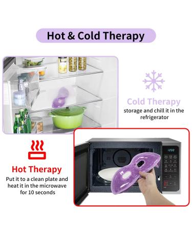 Cavoilu 2Pack Gel Eye Mask for Dark Circles & Puffiness - Hot & Cold Cooling, Reusable, Stress Relief - Purple - Buy Online on SooperMarket.com