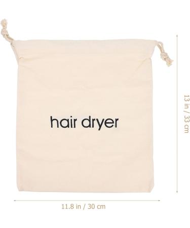 PLAFOPE 3pcs Hair Dryer Storage Bag Storage Bag Drawstring Dryerbag Hairdryer Case Toiletey Sac Beige Fabric - Buy Online on SooperMarket.com