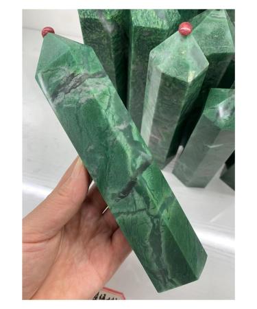 Natural Crystal Rough Crystal Tower Natural African Emerald Crystal Gem Room Office Decoration Gift Hand Polished (Size : 850-900g)