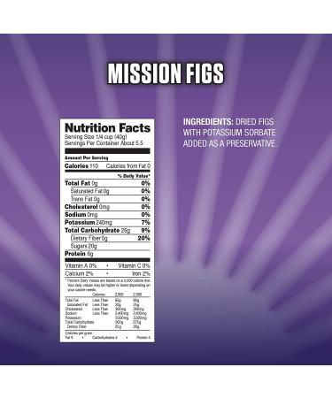 Dried Black Mission Figs - High Fiber Snacks, Unsweetened, Gluten-Free, Non-GMO & Kosher - California Grown - 8 Oz Bags (Pack of 4) - Buy Online on SooperMarket.com