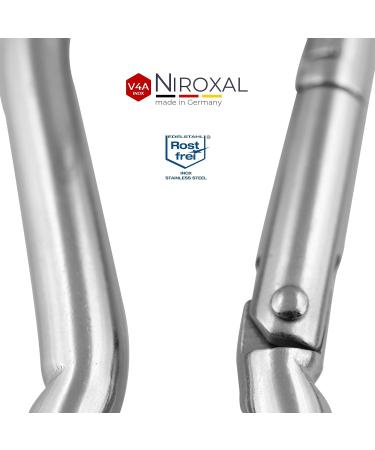 10 Small Stainless Steel Carabiner Hooks - 3mm Strong Keychain with 200kg Break Load - Ideal for Hammocks & Swing - Durable Edestahlkarabiner - Buy Online on SooperMarket.com