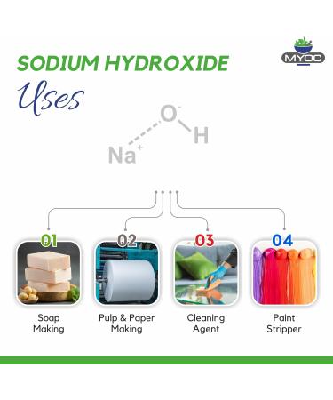 MYOC Sodium Hydroxide flakes 17.63oz (500gm) Sodium Hydroxide for soap Making Cosmetics Make up Beauty and Personal Care Products. 500 gm - Buy Online on SooperMarket.com
