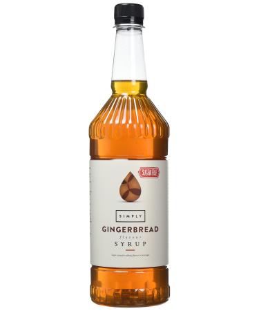 Simply Sugar Free Gingerbread Syrup Low Calorie Vegan & Nut Free Flavoured Syrup for Coffee Cocktails & Baking (1 Litre) 1 L (Pack of 1)