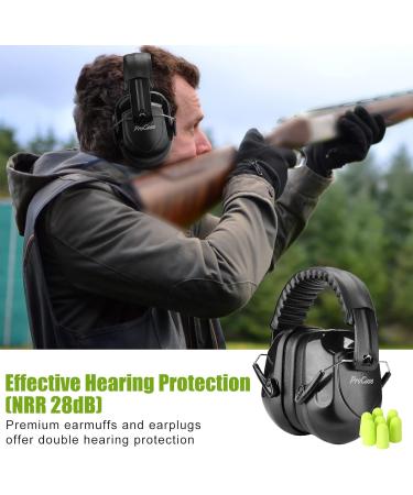 ProCase Hearing Protection & Eye Protection Set - NRR 28 dB Soundproofing Shooter + Protective Glasses + 60 Pairs Foam Earplugs for Optimal Safety - Buy Online on SooperMarket.com