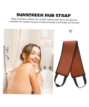Buy Angoily Sunscreen Rubbing Strap Body Towel & Back Applicator Mitt | Long Shower Towel & Loofah Sponge - Perfect for Self Tan & Moisturizing - Buy Online on SooperMarket.com
