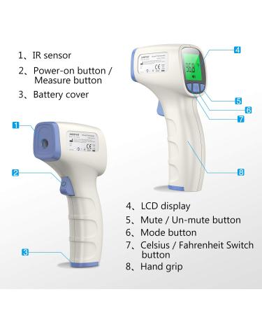 Term metro Digital Infrarrojo Sin Contacto - Precisi n y Comodidad para Mediciones R pidas - Env o Internacional Disponibile - Buy Online on SooperMarket.com