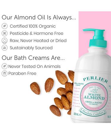 Perlier White Almond Shower & Bath Cream - Nourishing Almond Oil Luxury Bath Cream (16.9 oz) - Buy Online on SooperMarket.com