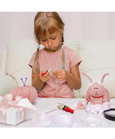 Coopay French Knitter Tool Set - 2 Pack Wooden Knitting Dolls for Kids - Craft Starter Kit for Bracelets, Necklaces, Decorations - Buy Online on SooperMarket.com