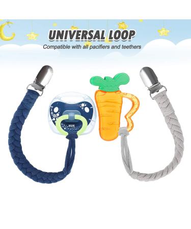 POKIPAW Pacifier Clip for Boys and Girls  6 Pack Baby Pacifier Holder Leash 100% Handmade Braided Fits All Pacifiers & Teething Toys Modern Unisex Baby Gift Colorful - Buy Online on SooperMarket.com