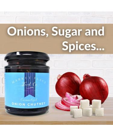 Chutneys Gift Set - Market Place Food Co. Cheeseboard and Caramelised Onion Chutney - Savoury Vegan Food Gifts for Men and Women - Buy Online on SooperMarket.com