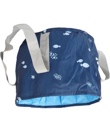 Portable Waterproof Collapsible Foot Bath Tub High Temperature Resistance Multi Purpose with Water Based Printing Sturdy Handle for Travel Picnic Camping (Navy Whale) - Buy Online on SooperMarket.com
