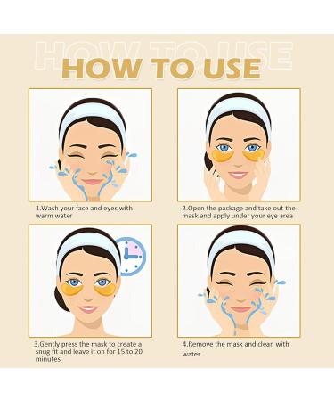 24k Gold Under Eye Patches - 30 Pcs Collagen Gel Eye Masks for Fine Lines & Dark Circles | Beauty & Personal Care - Buy Online on SooperMarket.com