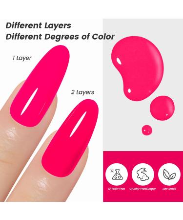 YTD Likomey Berry Pink Gel Nail Polish 15ml | Soak Off UV Nail Varnish for DIY Manicure & Pedicure | Bright Pink CS409 - Buy Online on SooperMarket.com