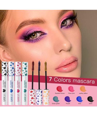 Luxsea Waterproof Colorful Mascara 7 Colors Long Lasting Volumizing Eyeliner Bundle - Multicolor - Buy Online on SooperMarket.com