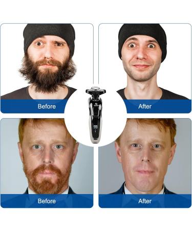 Podazz Electric Rotary Shavers for Men 3D Rechargeable Waterproof IPX6 Electric Shaving Razor Wet & Dry Beard Trimmer Electric Nose Hair Trimmer Shaver(Black) - Buy Online on SooperMarket.com