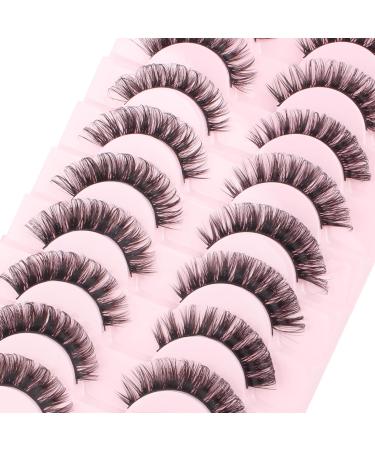 Parriparri Russian Strip Lashes - 10 Pairs Curly False D Curl Volume Lashes - Buy Online on SooperMarket.com